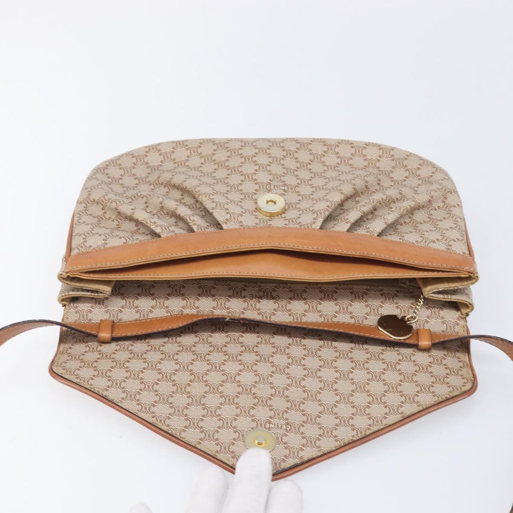 Celine Beige Macadam Shoulder Bag photo 16