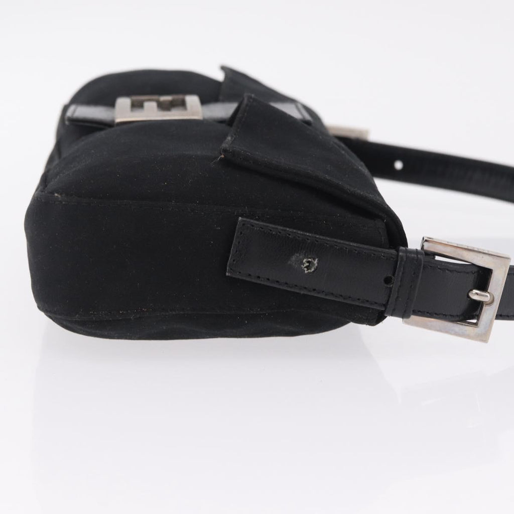 Fendi Black Cotton Jersey Baguette side