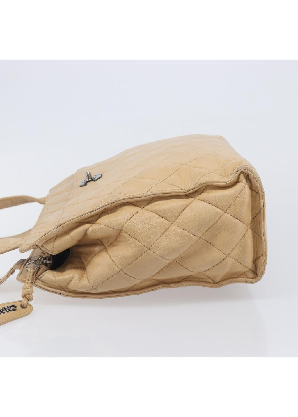 Chanel Beige Quilted Lambskin Tote photo 7