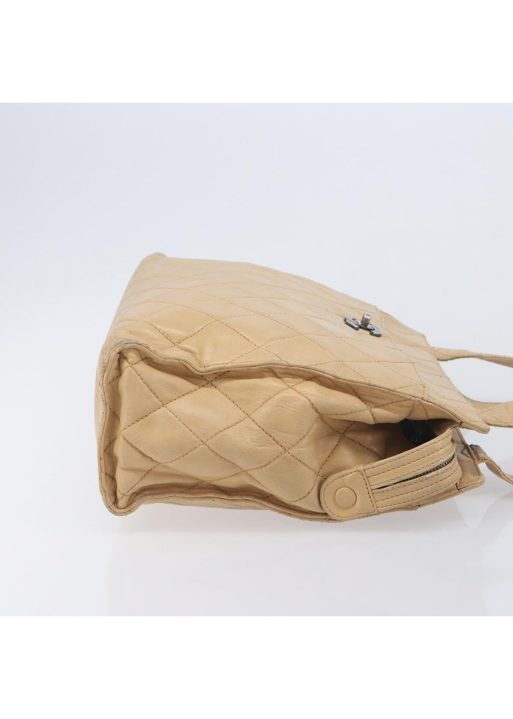 Chanel Beige Quilted Lambskin Tote photo 6