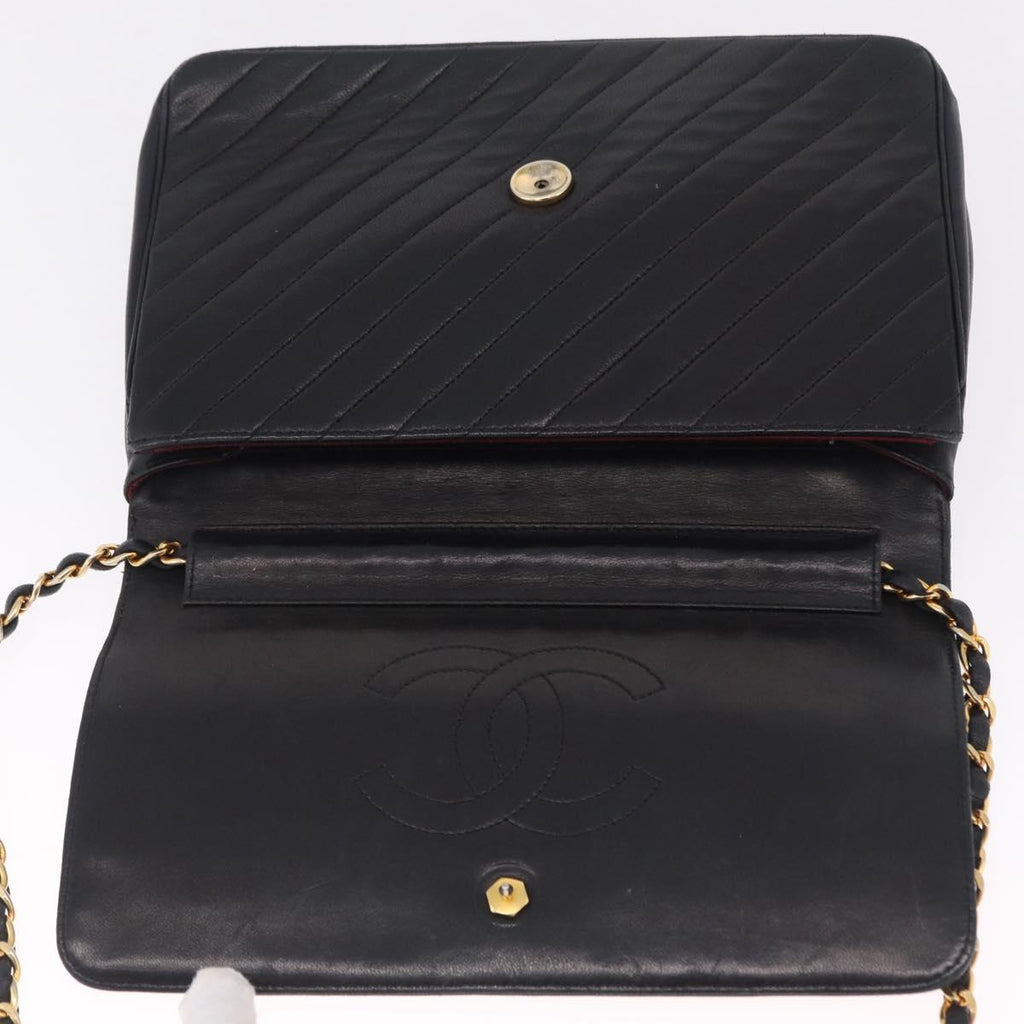 Chanel Black Chevron Stitch Flap Bag photo 15