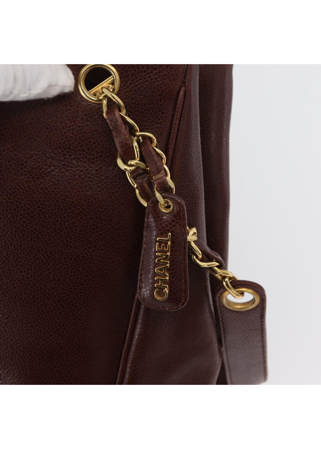 Chanel Brown Caviar Shoulder Bag hardware
