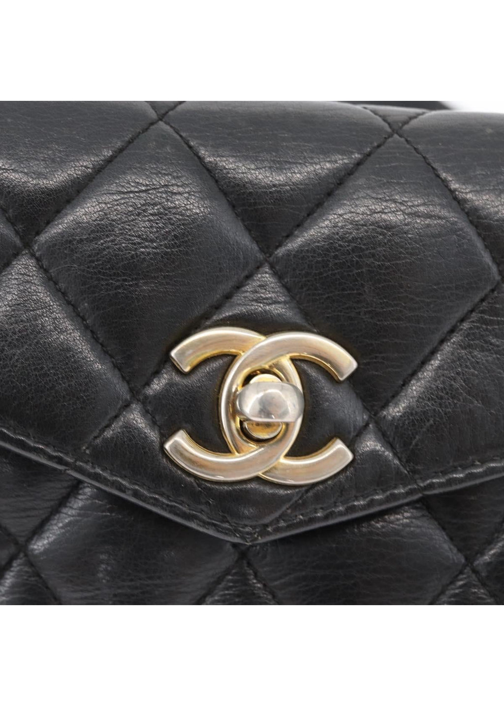 Chanel Black Quilted Leather Belt Bag hardware