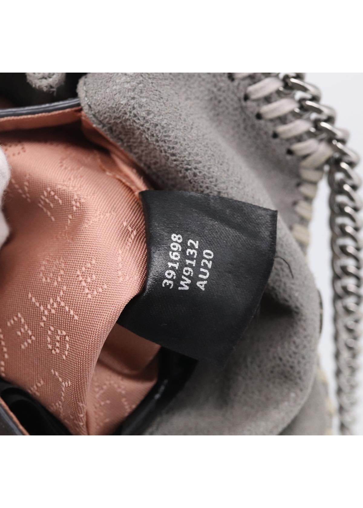 Stella McCartney Grey Falabella Mini Shoulder Bag brand stamp
