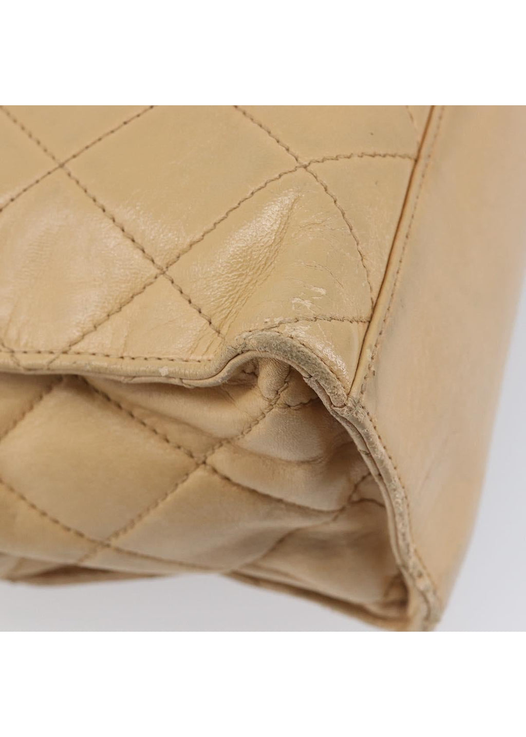 Chanel Beige Quilted Lambskin Tote photo 15
