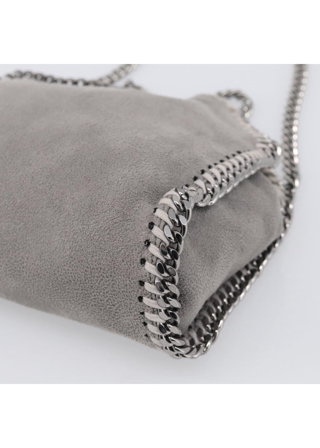 Stella McCartney Grey Falabella Mini Shoulder Bag corner