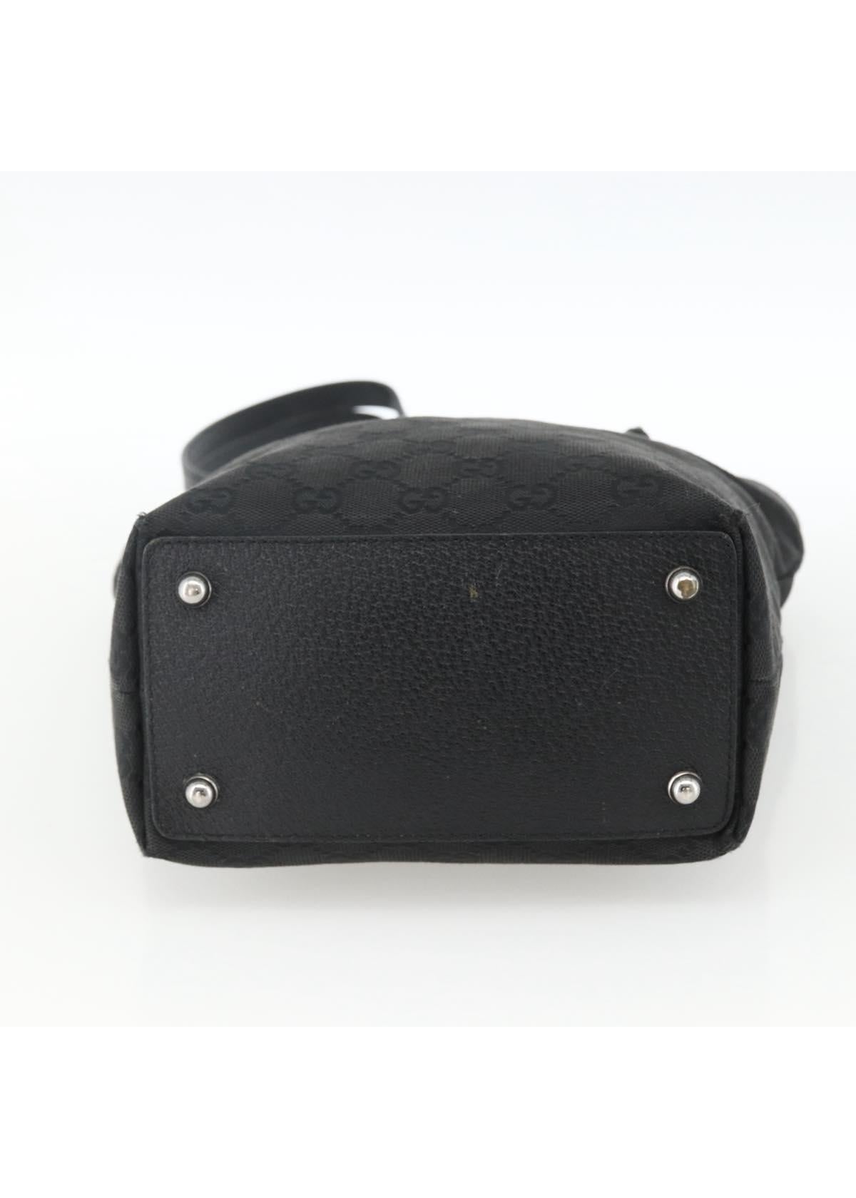Gucci Black GG Canvas Mini Tote base
