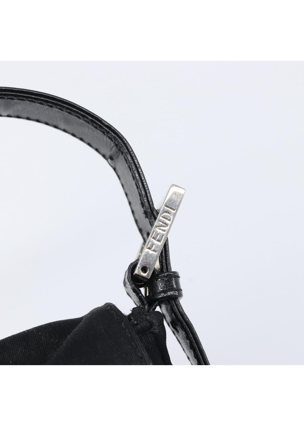 Fendi Black Jersey Mamma Baguette strap