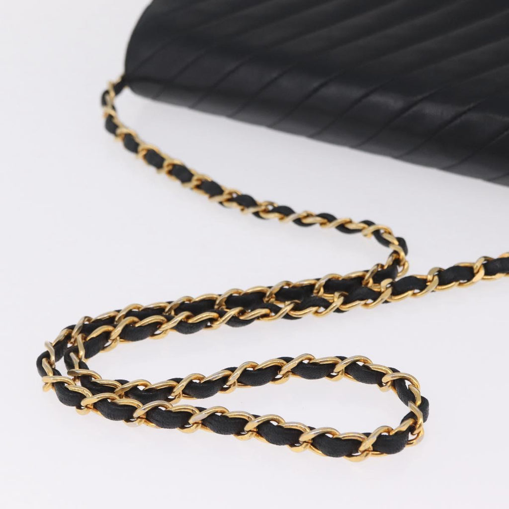 Chanel Black Chevron Stitch Flap Bag photo 7
