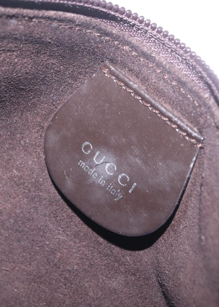 Gucci Brown Suede Shoulder Bag interior tag