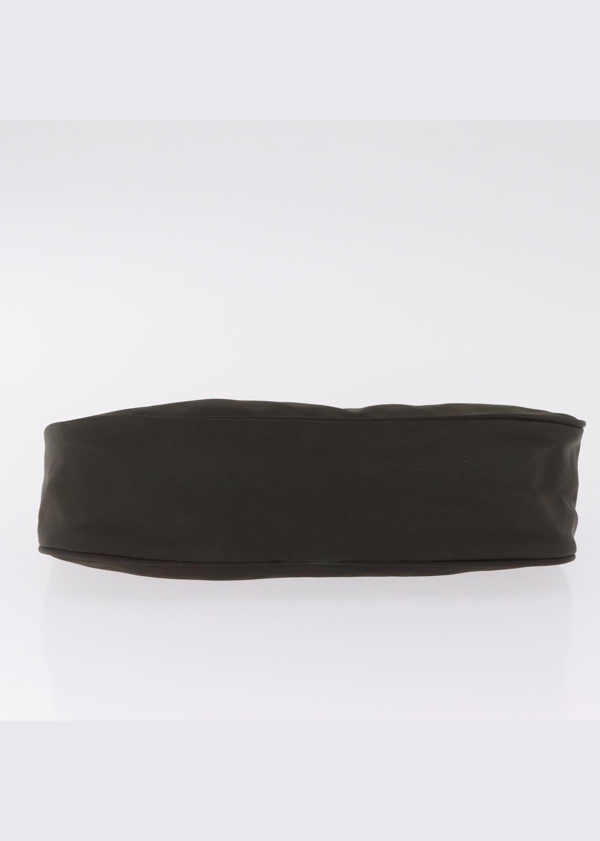 Prada Hunter Green Nylon Pochette base