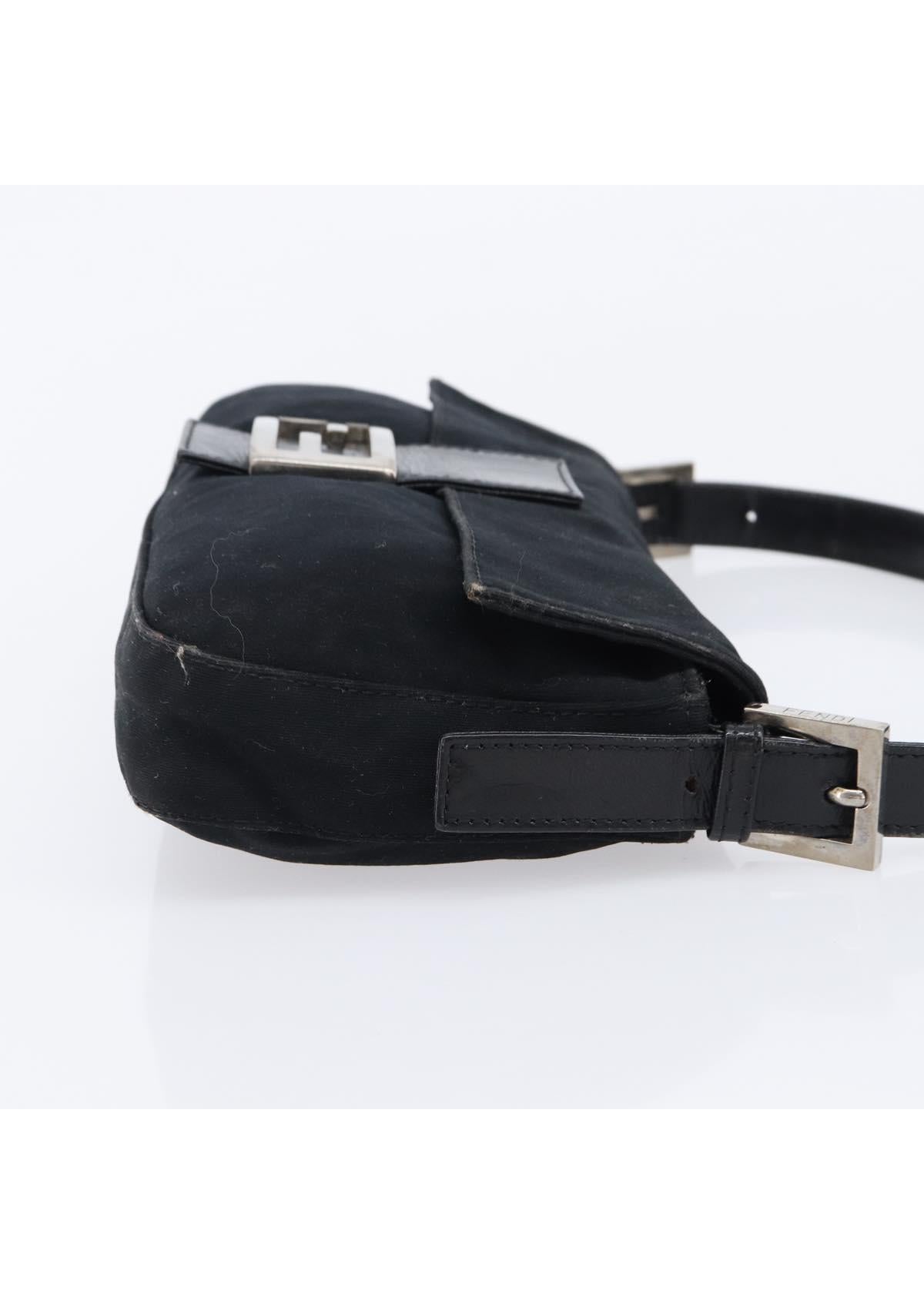 Fendi Black Jersey Mamma Baguette side