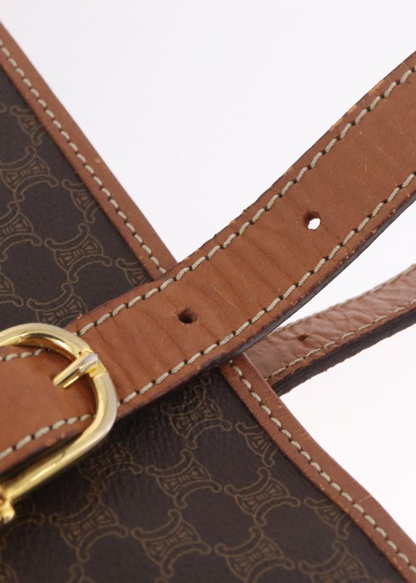 Celine Brown Macadam Tote strap buckle