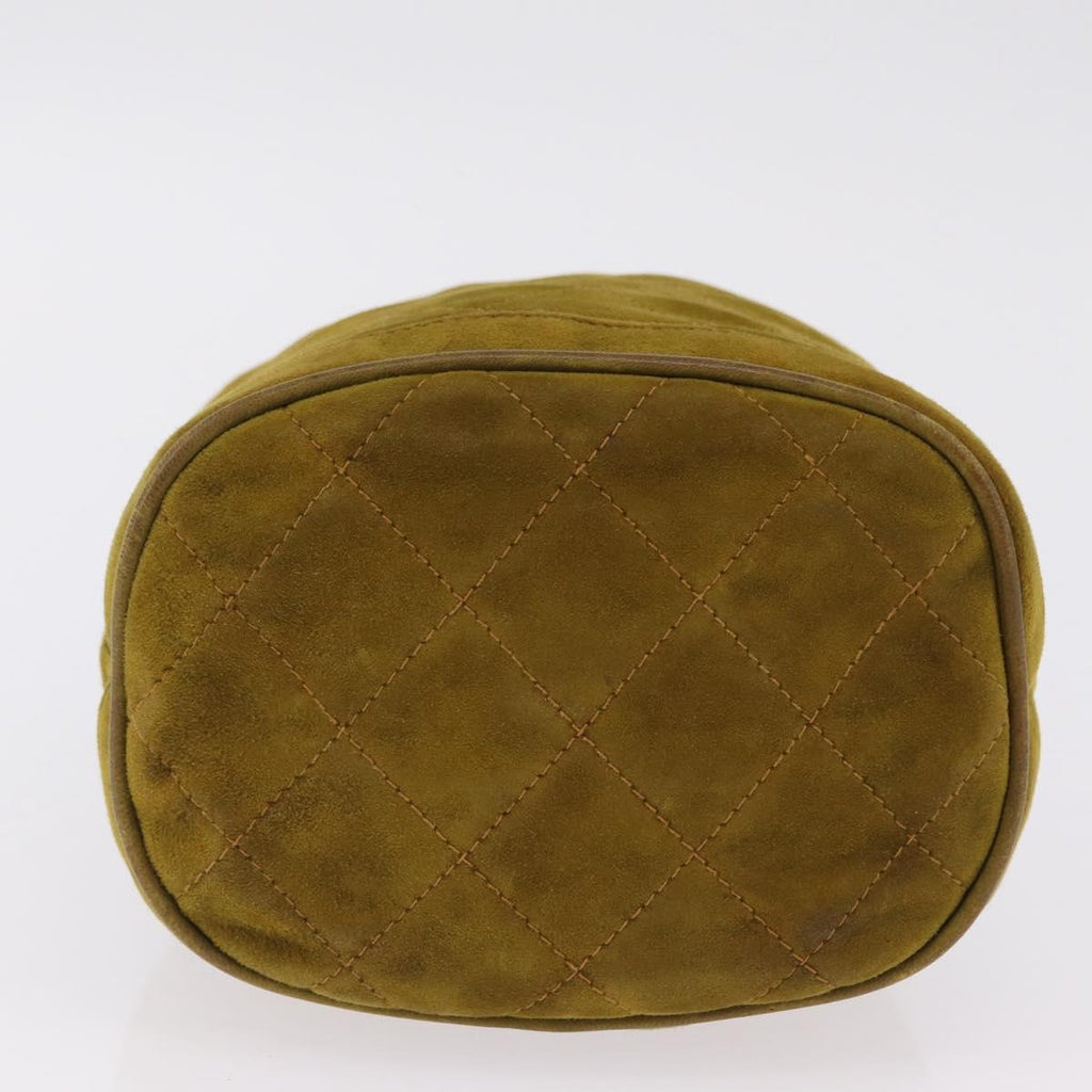 Chanel Green Suede Tassel Shoulder Bag base