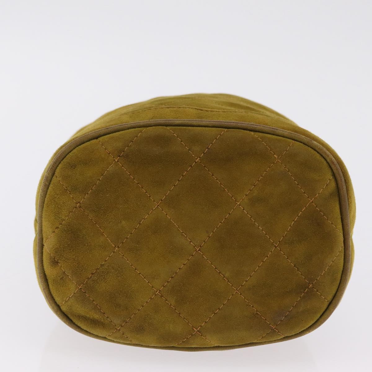 Chanel Green Suede Tassel Shoulder Bag base