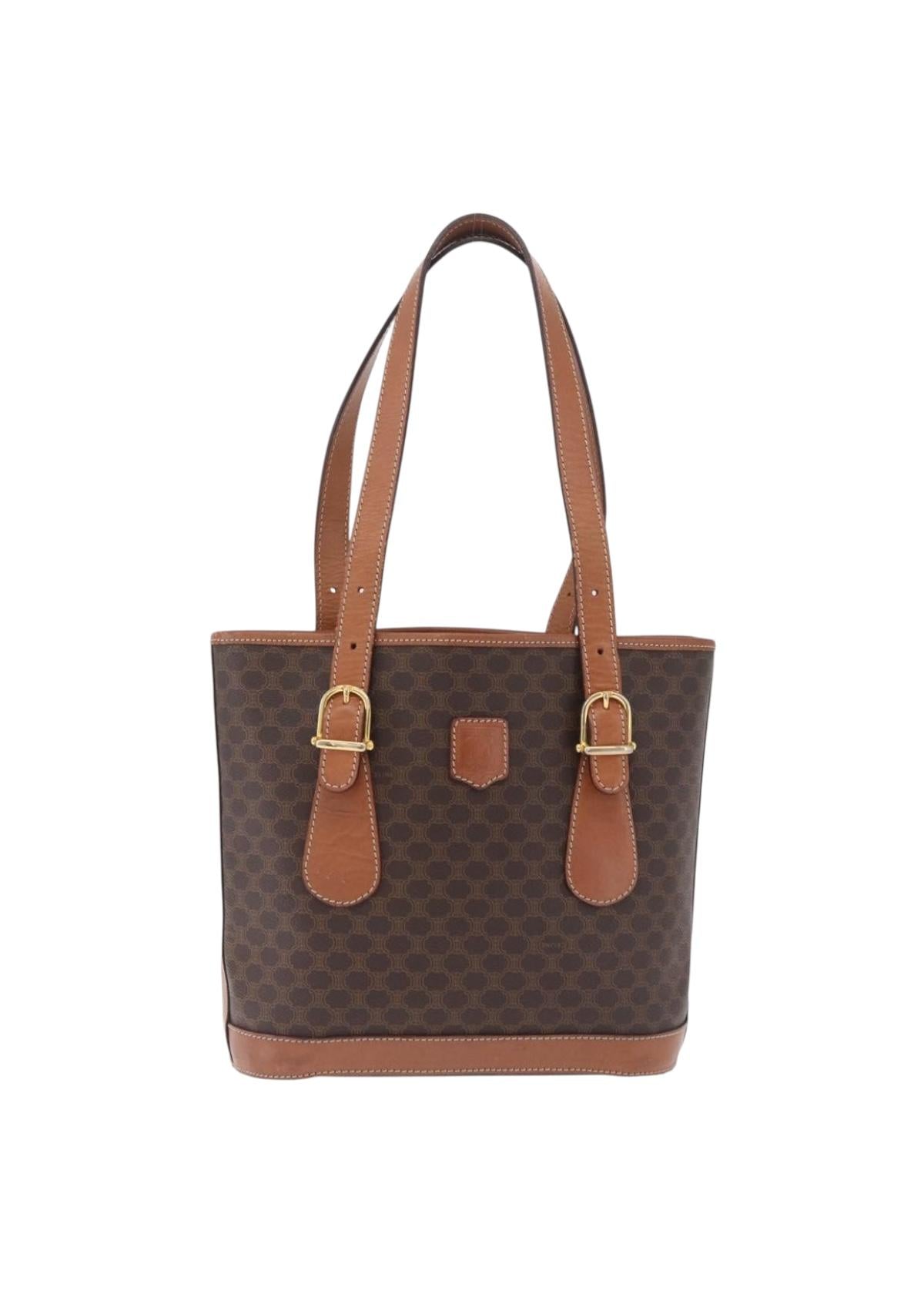 Celine Brown Macadam Tote front