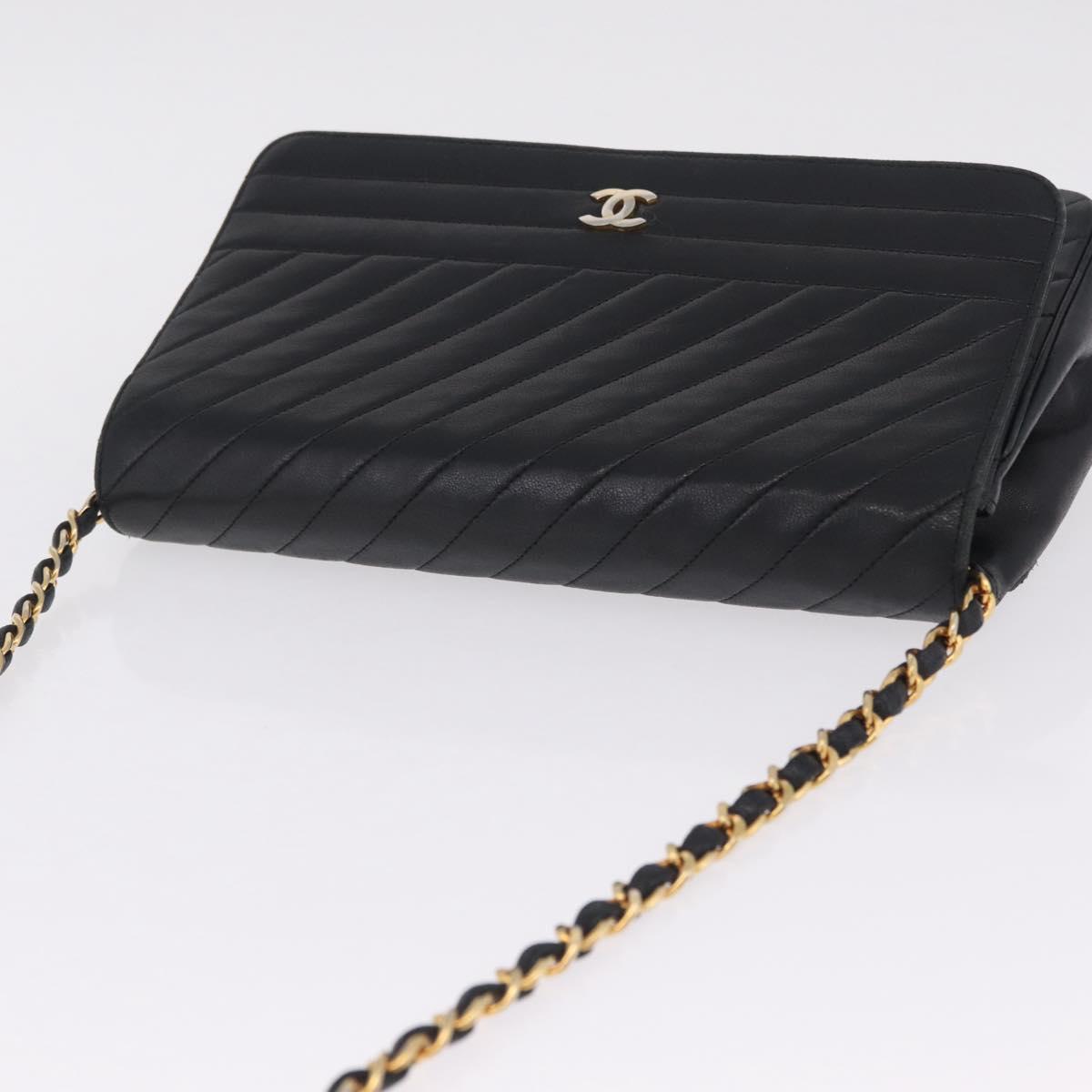 Chanel Black Chevron Stitch Flap Bag photo 6