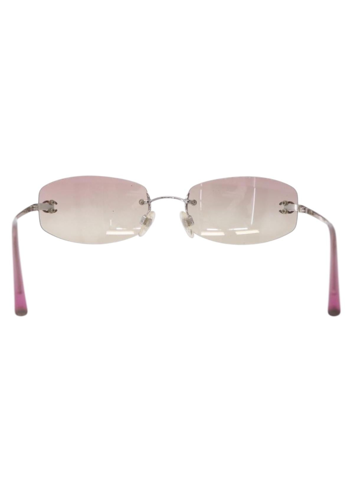 Chanel Silver Rimless Gradient Sunglasses photo 3