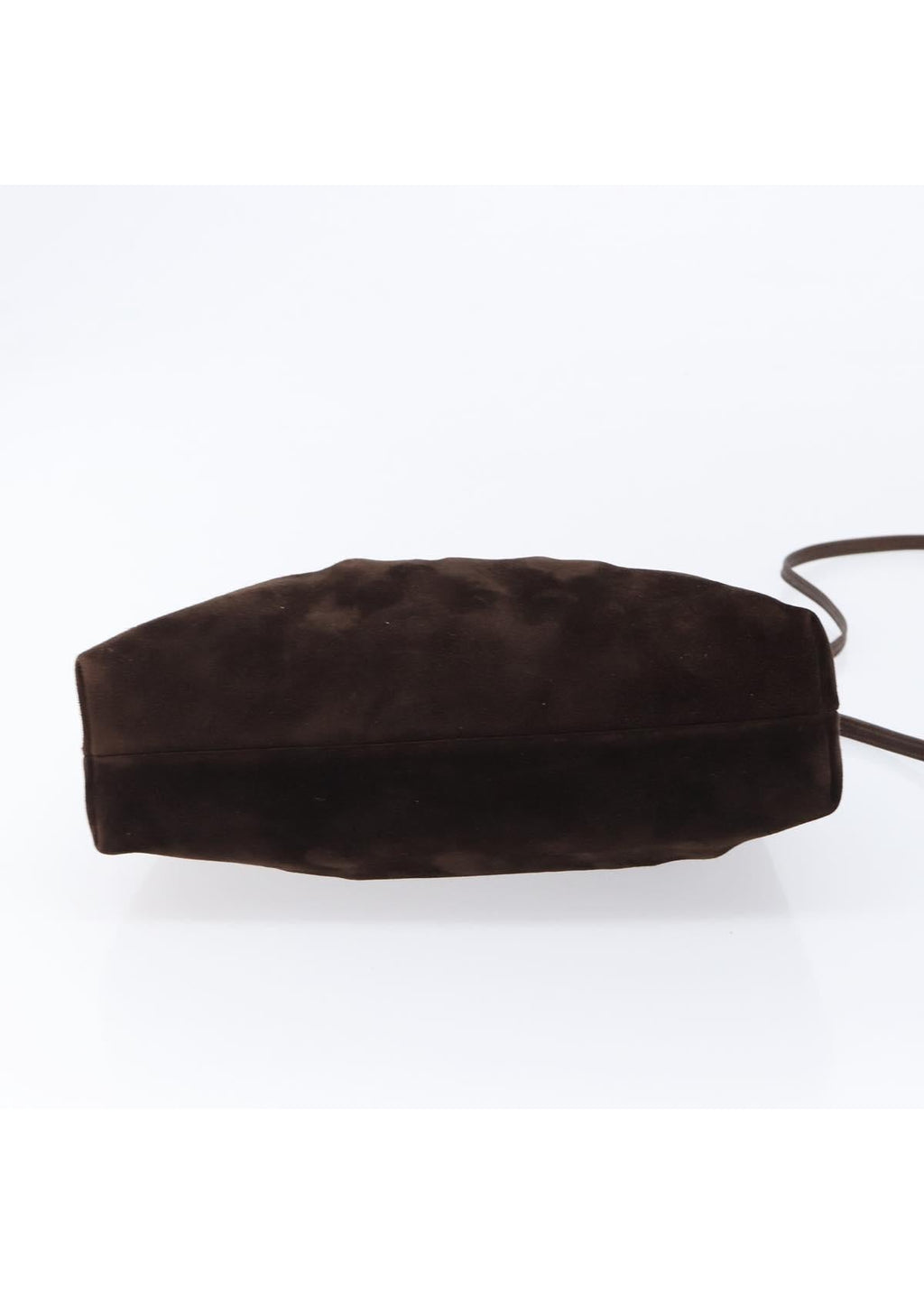 Ferragamo Brown Suede Shoulder Bag base