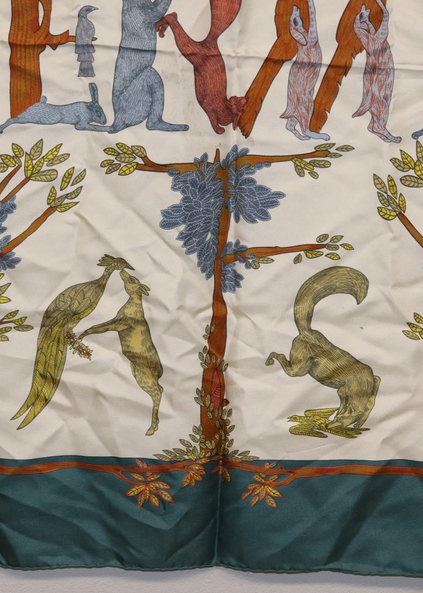 Hermès Green Spell Out Silk Scarf photo 9