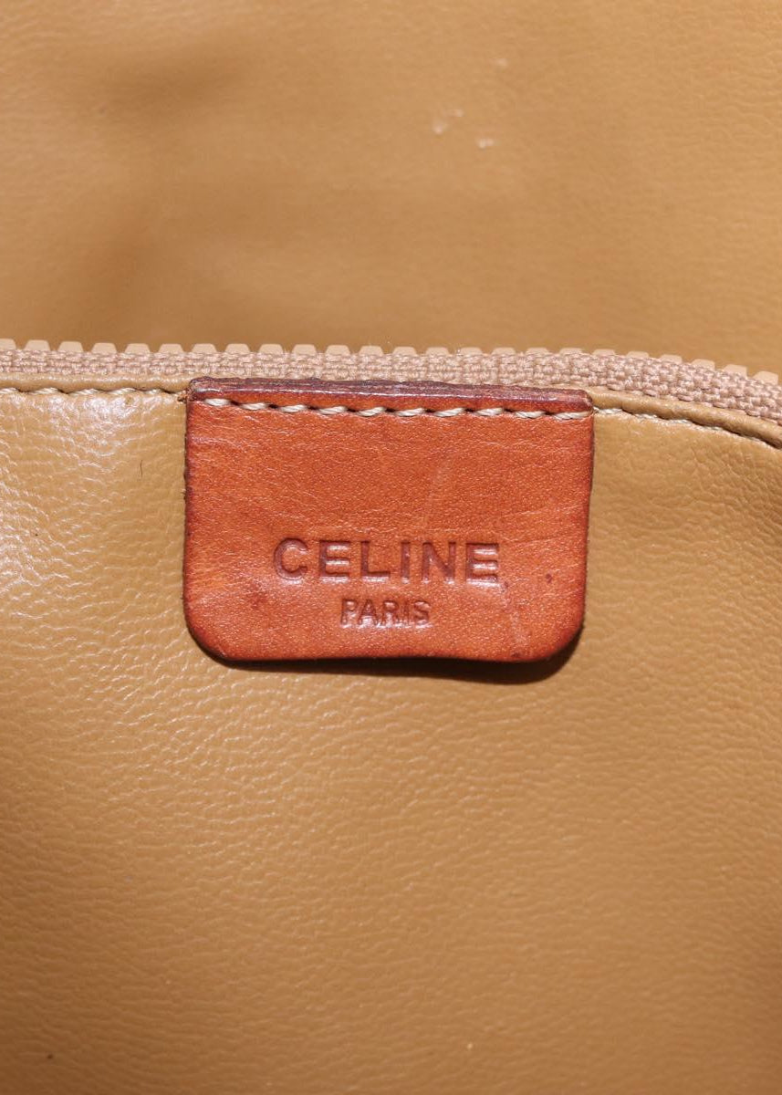 Celine Brown Macadam Tote brand stamp