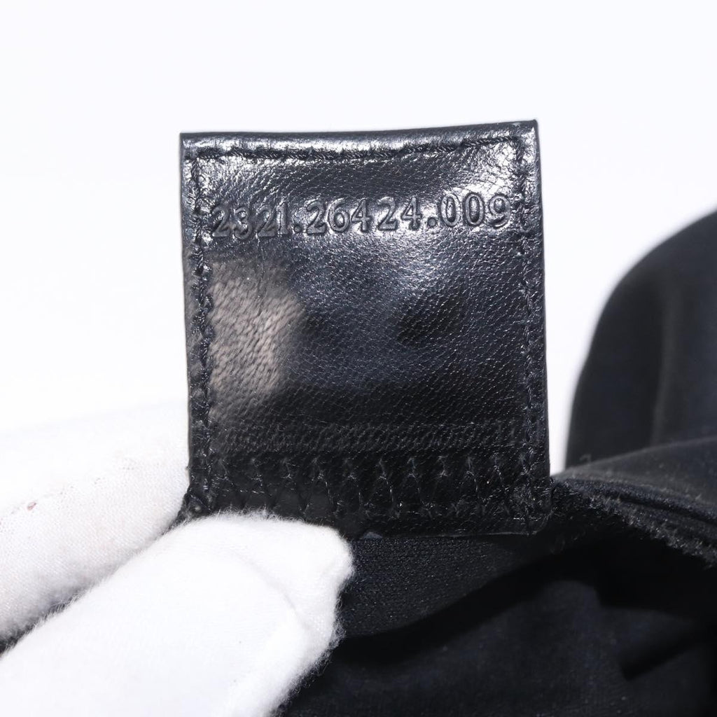 Fendi Black Cotton Jersey Baguette serial code tag