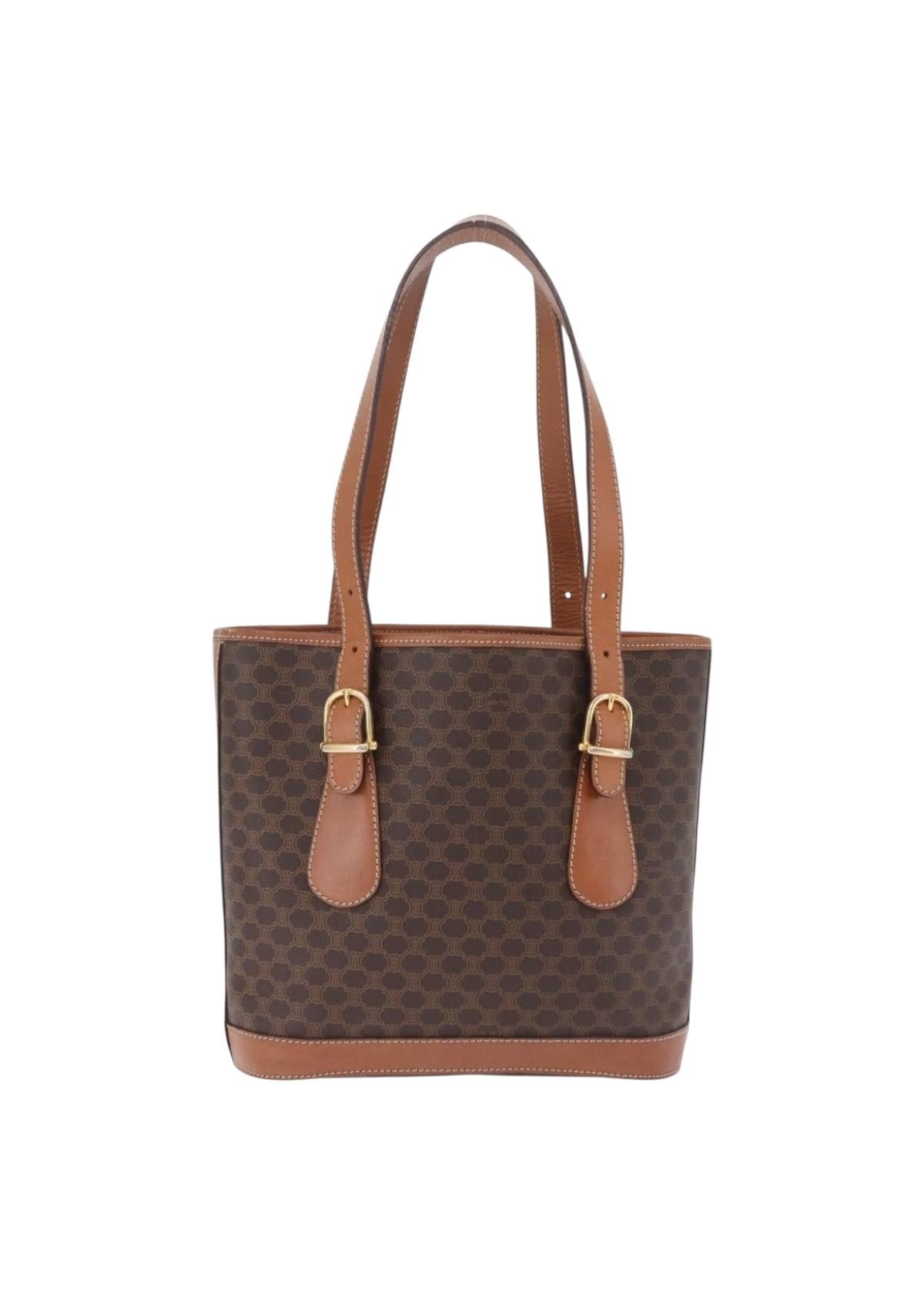 Celine Brown Macadam Tote back