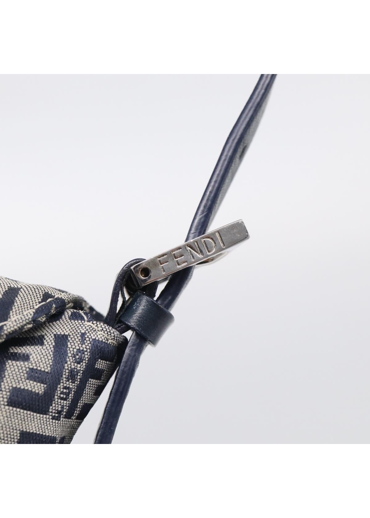 Fendi Navy Zucchino Mini Shoulder Bag photo 14