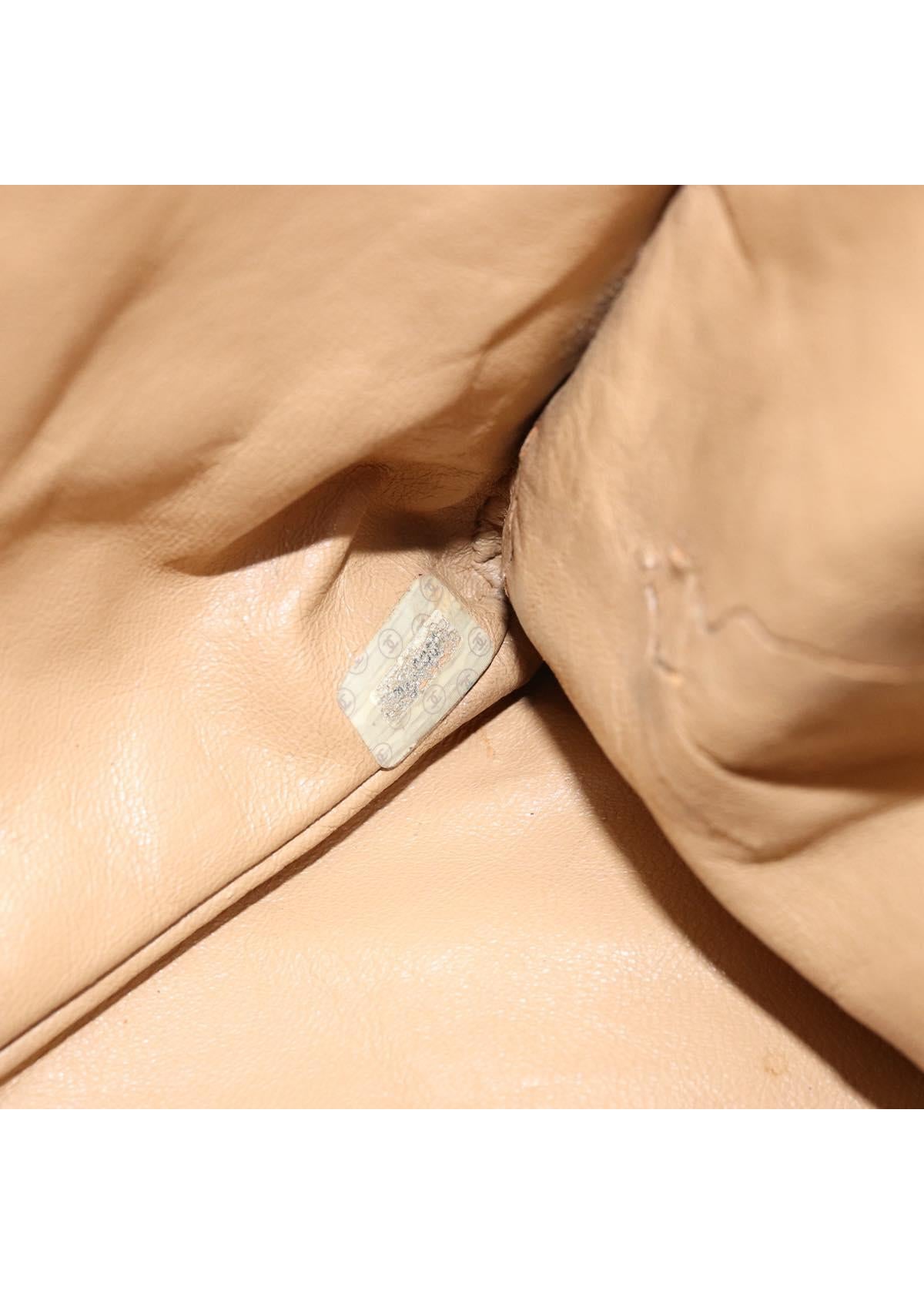 Chanel Tan Leather Chain Tote serial