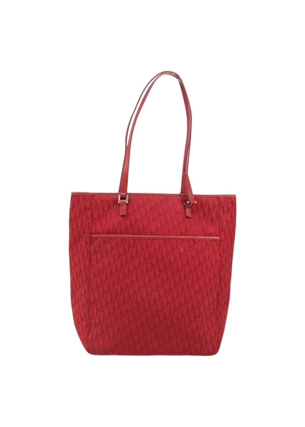 Dior Red Monogram Tote front
