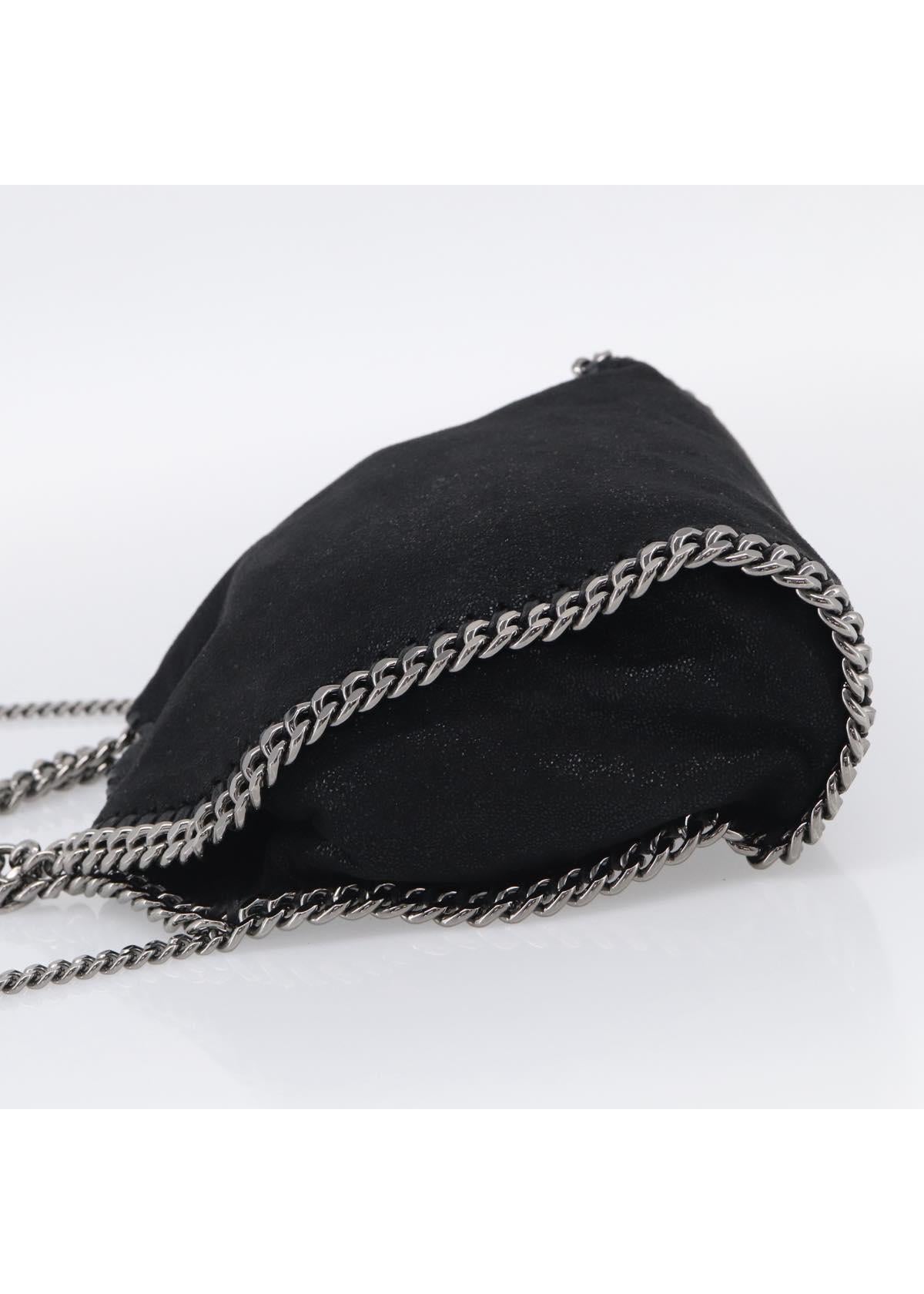 Stella McCartney Black Falabella Shoulder Bag side