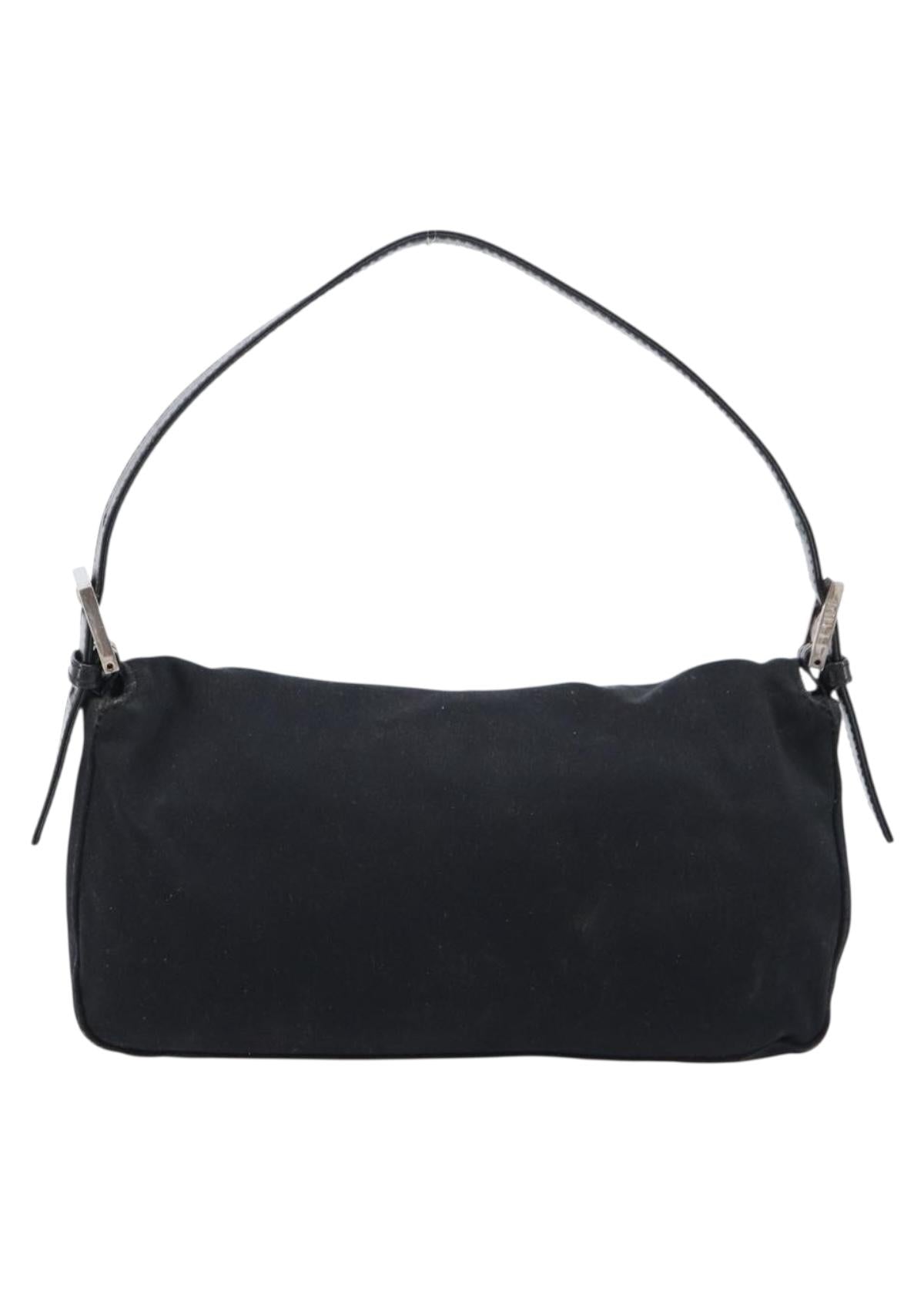 Fendi Black Jersey Mamma Baguette back
