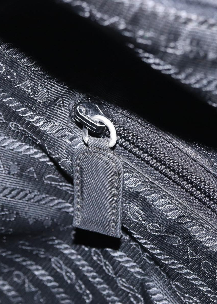 Prada Black Nylon Large Tote serial tag
