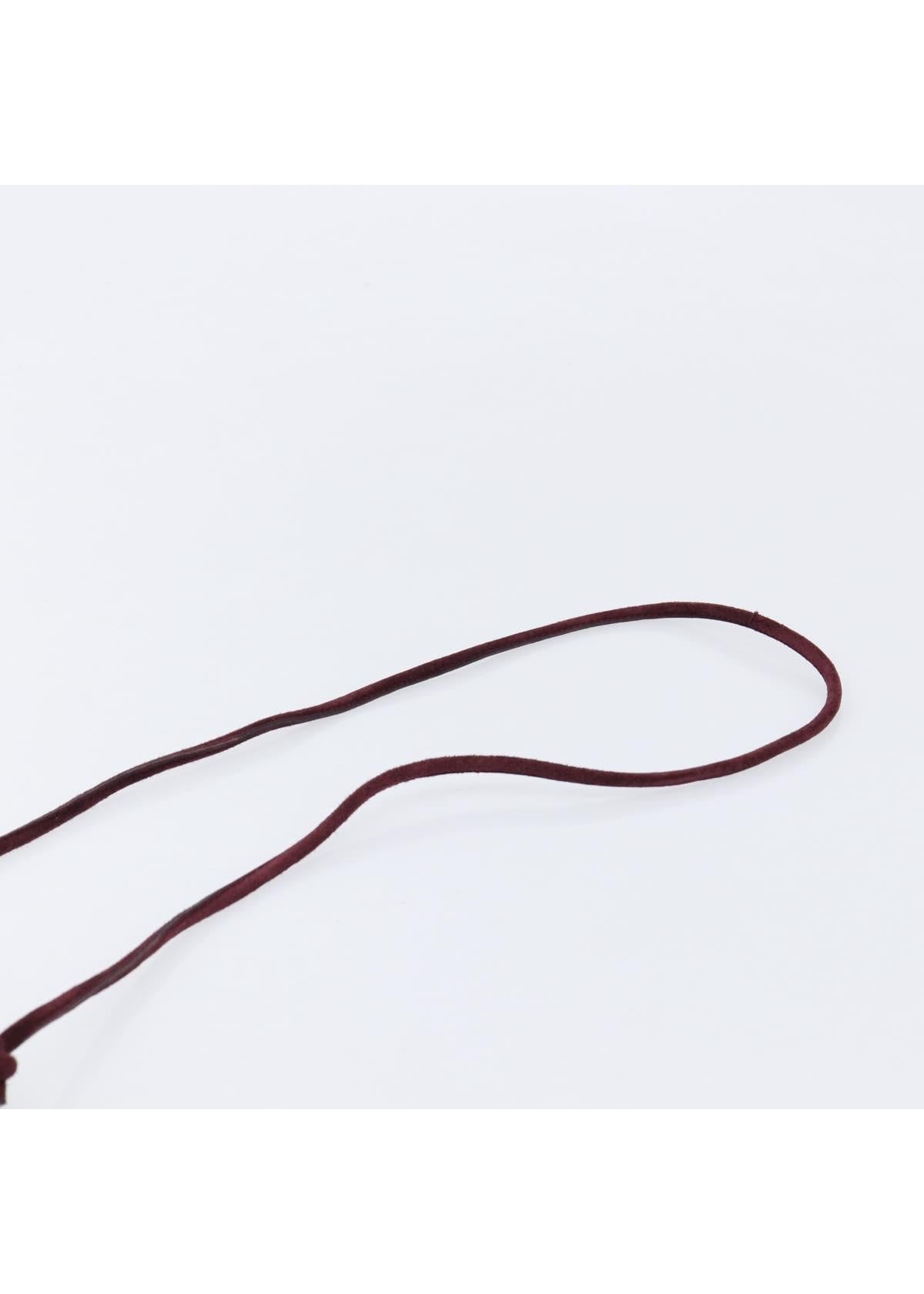 Ferragamo Burgundy Suede Shoulder Bag strap