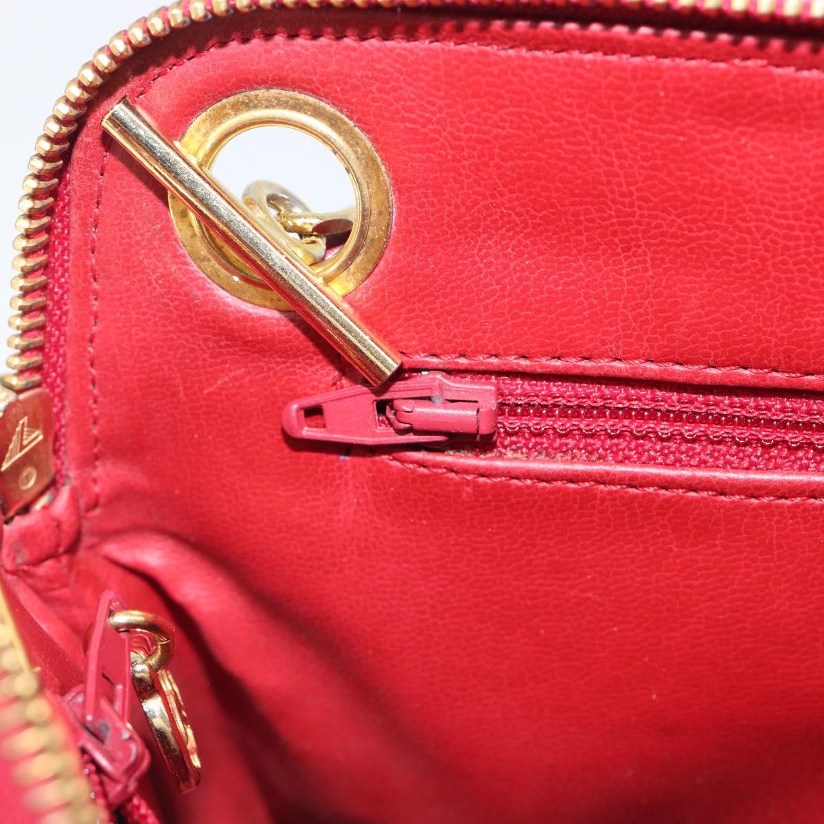 Chanel Red Quilted Lambskin Shoulder Bag serial code sticker