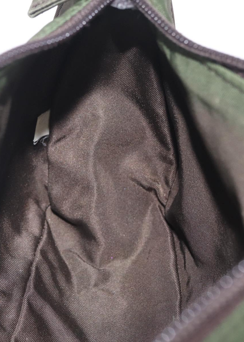 Prada Hunter Green Nylon Pochette interior