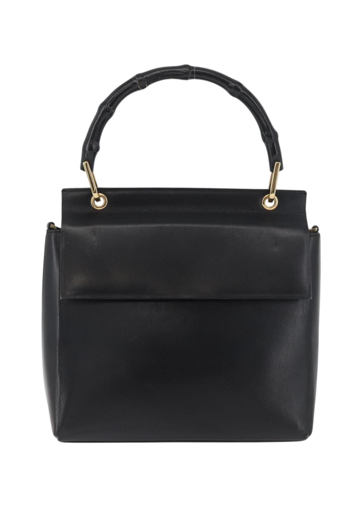 Gucci Black Bamboo Handbag