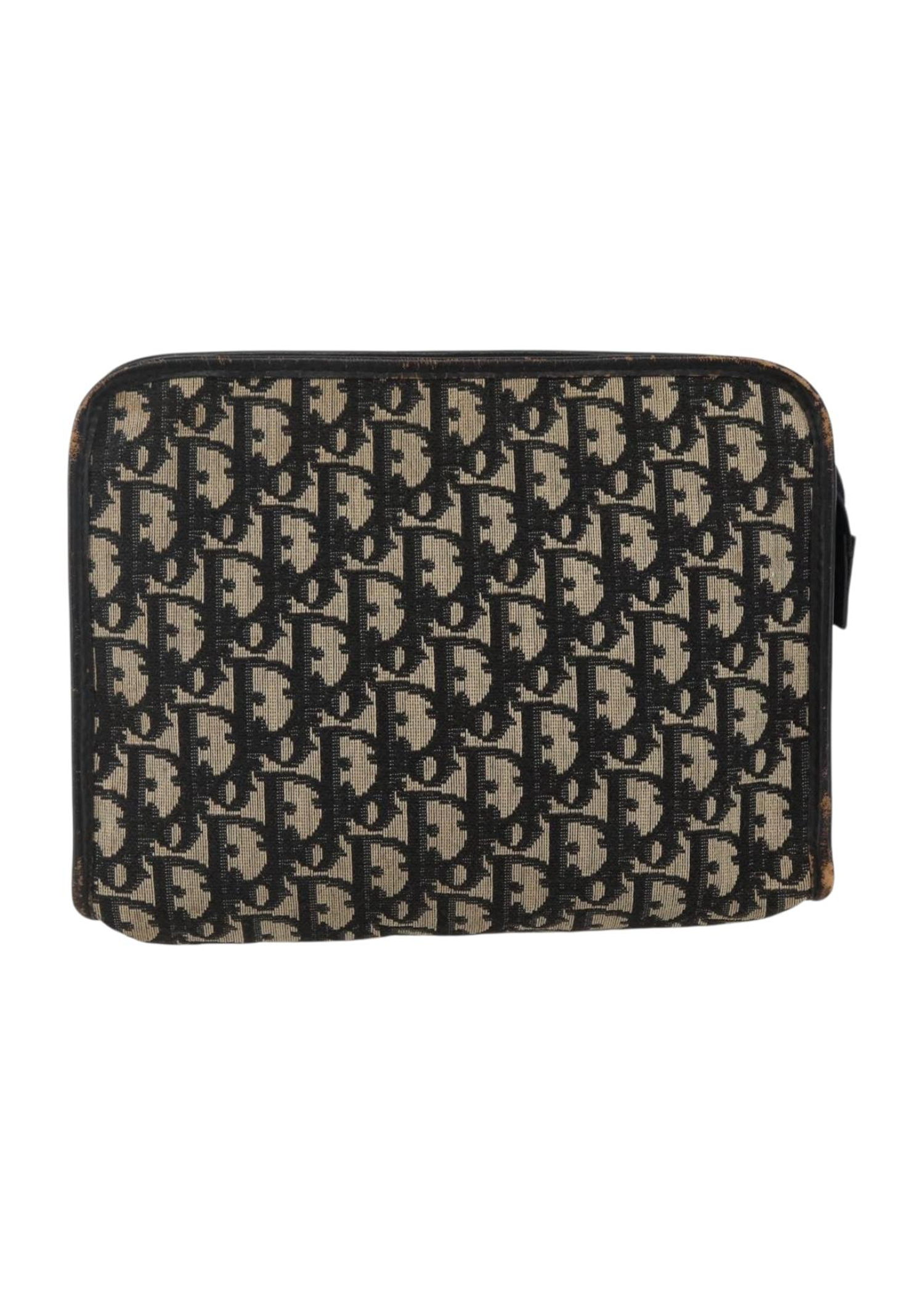 Dior Navy Monogram Rectangle Clutch