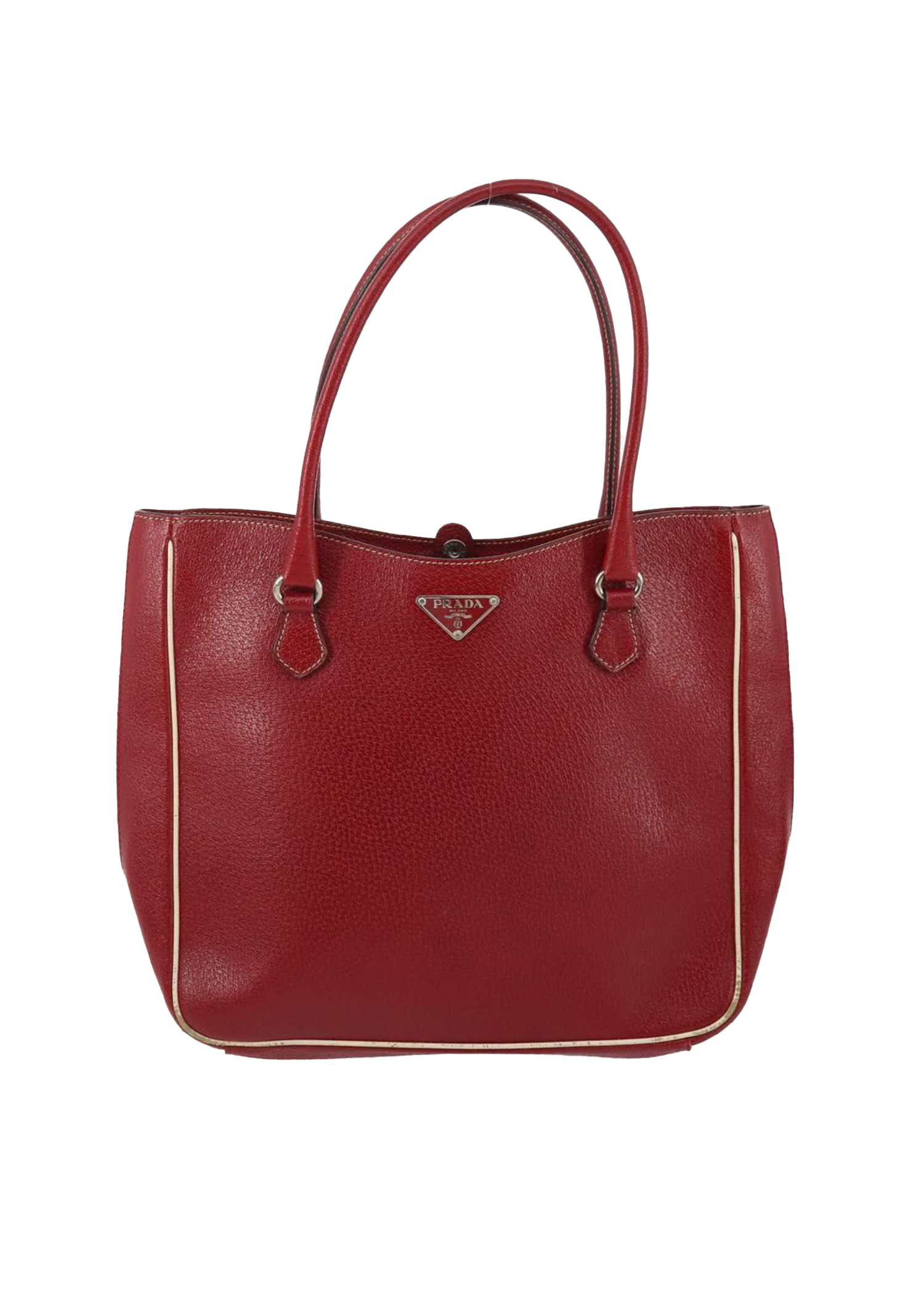Prada Red Leather Tote