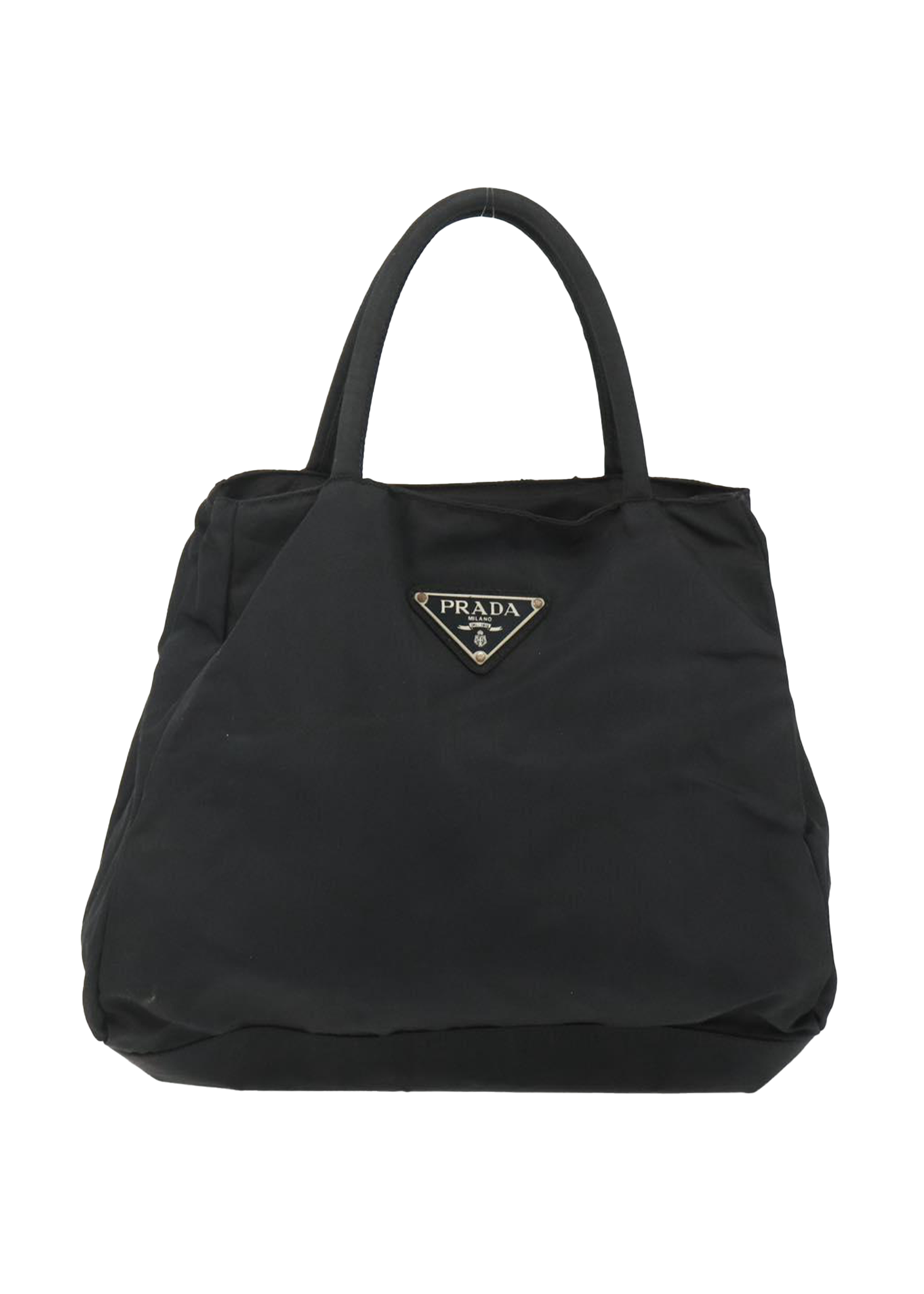 Prada Black Nylon Rounded Mini Tote