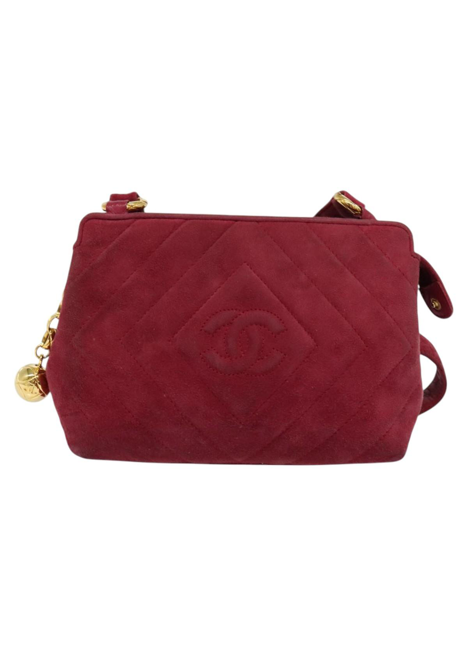 Chanel Red Suede Crossbody