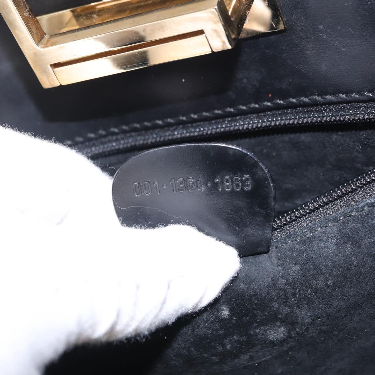 Gucci Tom Ford Black Suede Shoulder Bag serial code tag