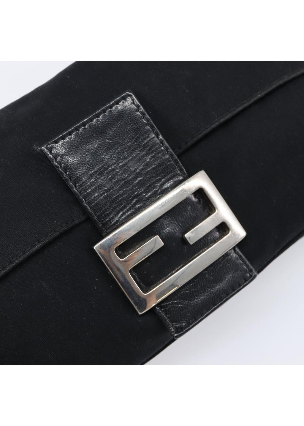 Fendi Black Jersey Mamma Baguette hardware