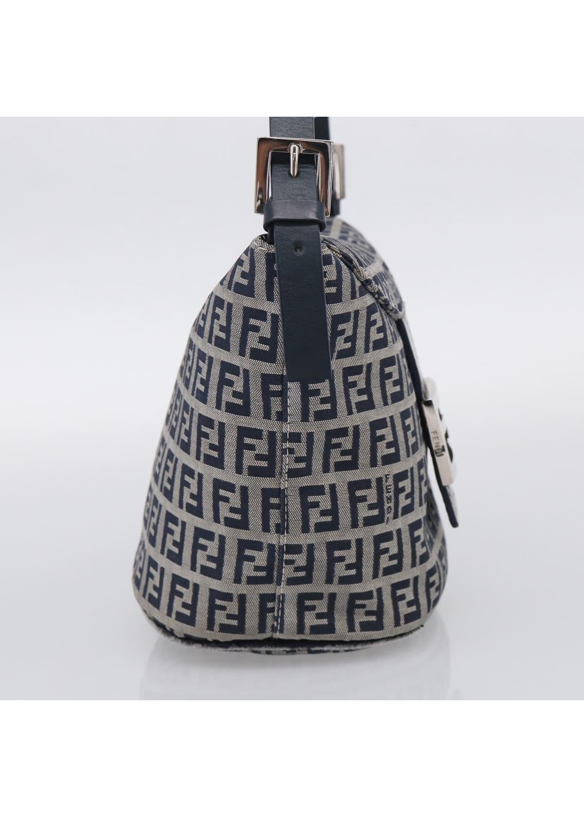 Fendi Navy Zucchino Mini Shoulder Bag photo 4