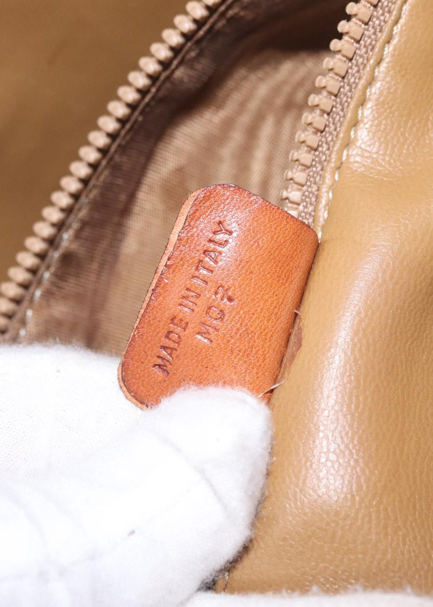 Celine Brown Macadam Tote interior detail