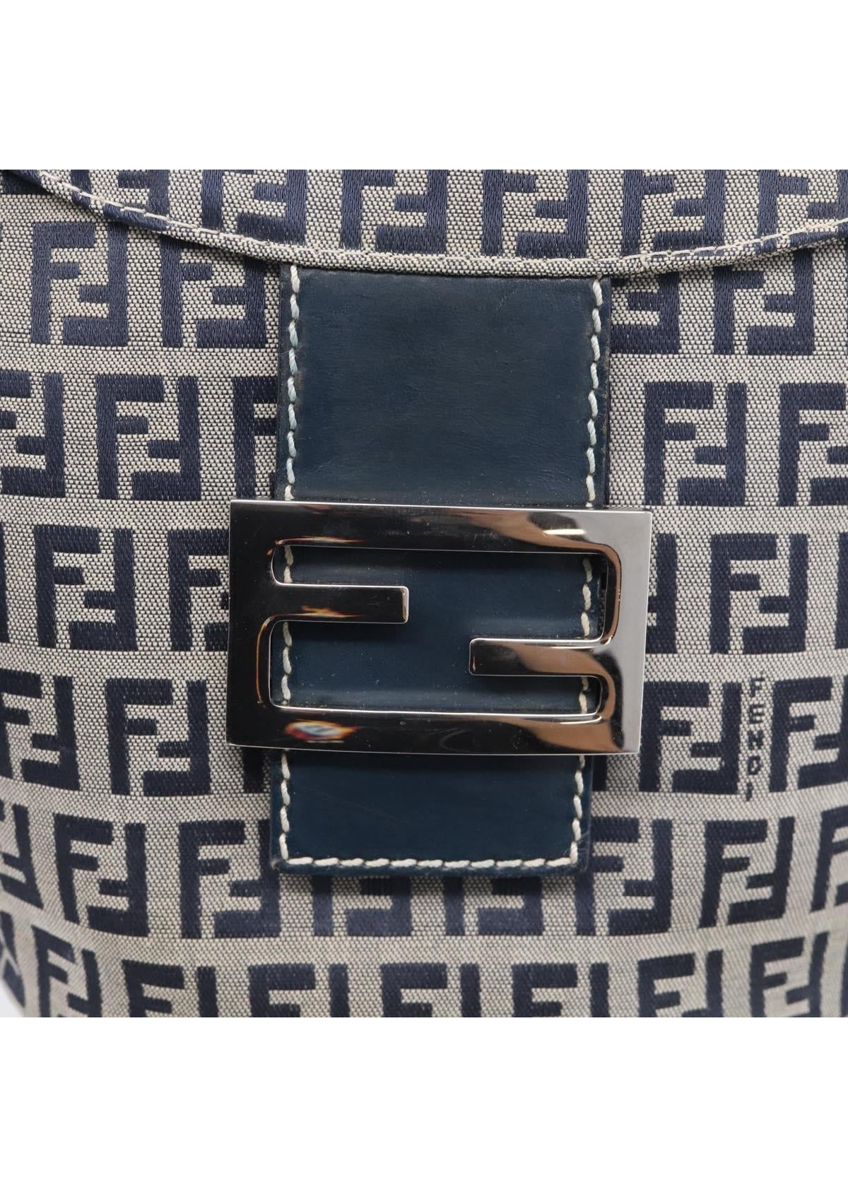 Fendi Navy Zucchino Mini Shoulder Bag photo 15