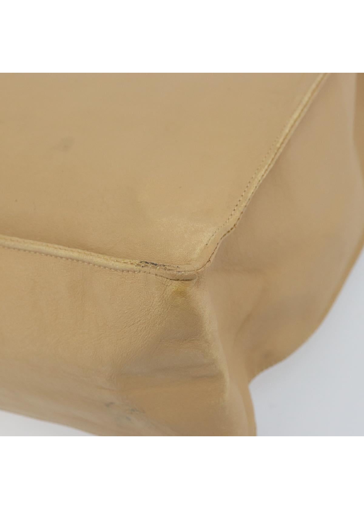 Chanel Tan Leather Chain Tote corner
