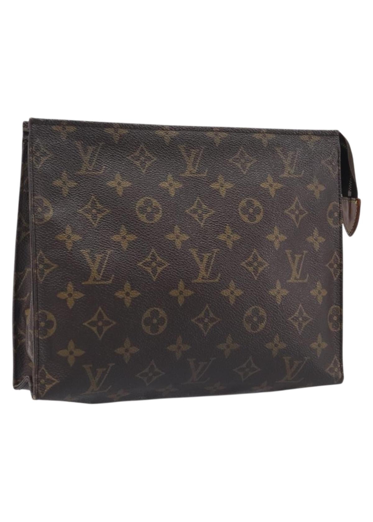 Louis Vuitton Brown Monogram Pouch front