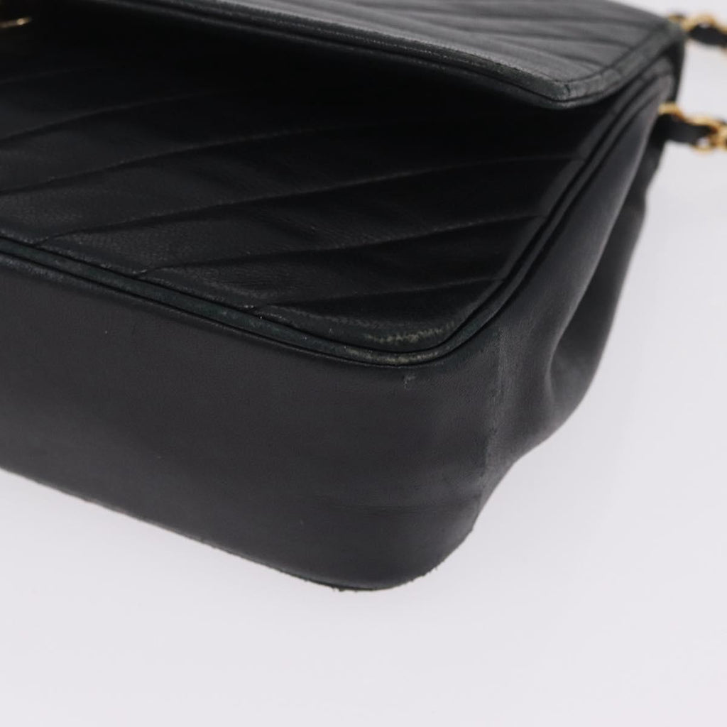 Chanel Black Chevron Stitch Flap Bag photo 11