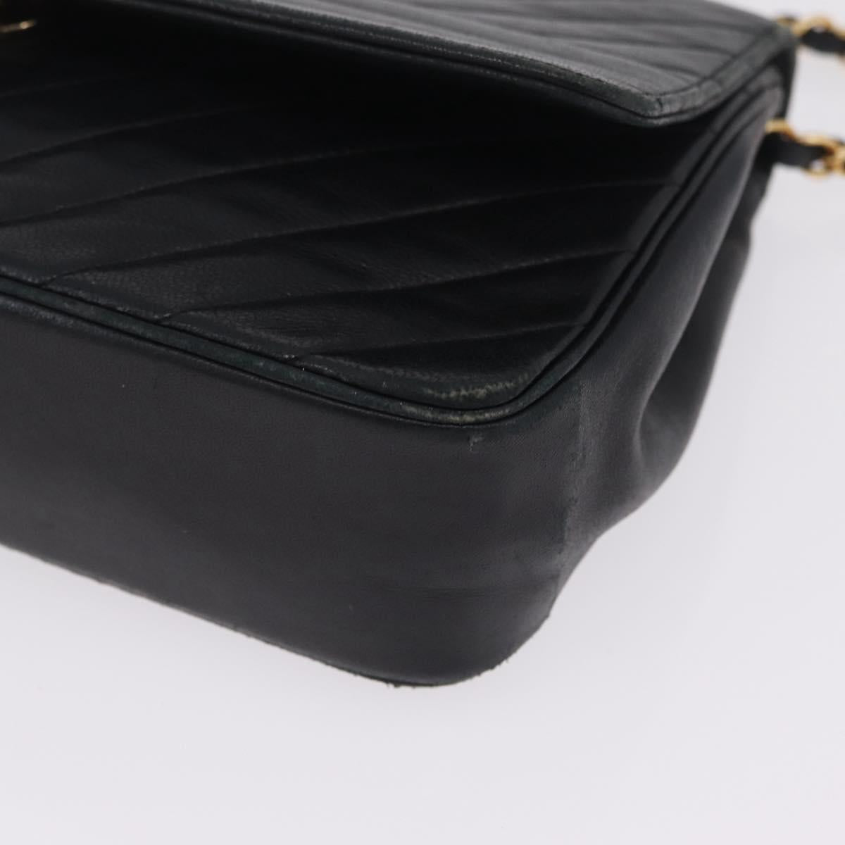 Chanel Black Chevron Stitch Flap Bag photo 11